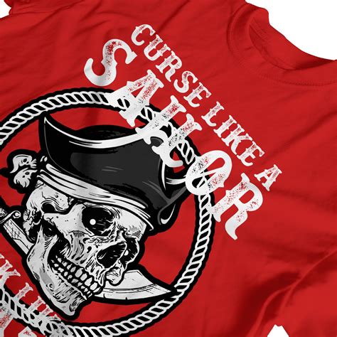 1tee Mens Curse Like A Sailor Drink Like A Pirate T Shirt Ebay