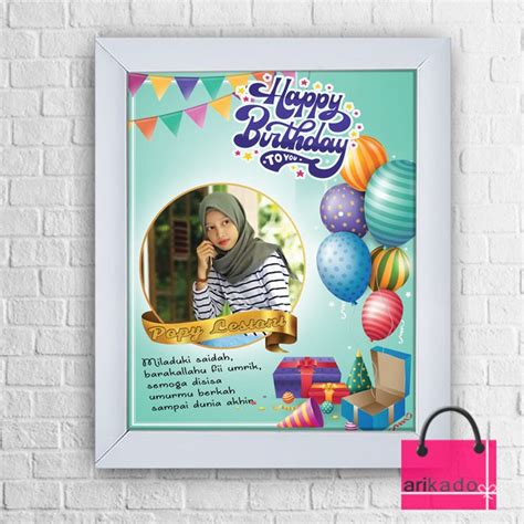 Hadiah Kado Foto Ulang Tahun Cewek (DESAIN FOTO) | arikado | Shopee