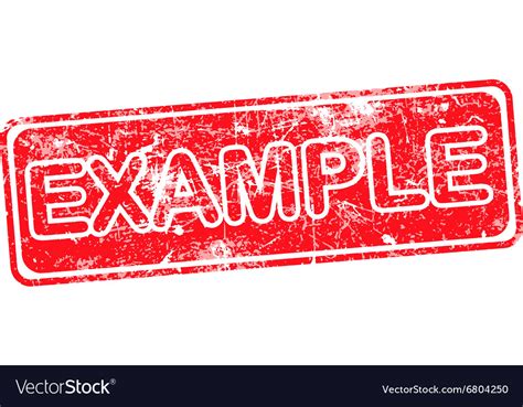 Example Red Grunge Rubber Stamp Royalty Free Vector Image