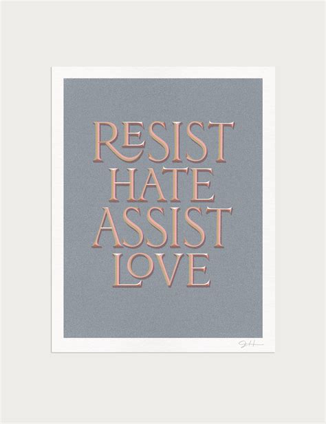 Resist Hate Print Jessica Hische