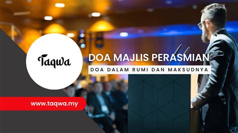 Doa Majlis Perasmian Program Dalam Rumi Terjemahannya