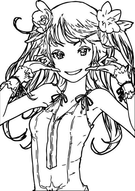 Cute Anime Girl Coloring Pages
