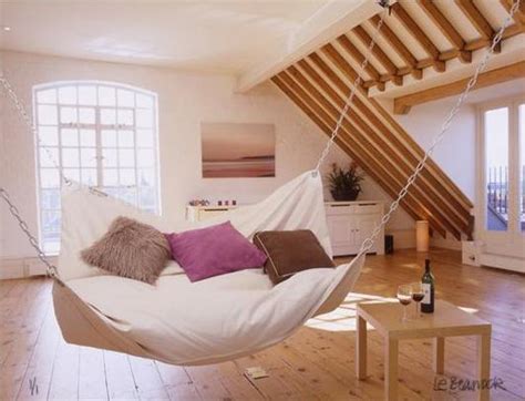 .room in a shared apartment, i began thinking about the whole buying beds and furniture scheme welcome to the hammock district! How to use an interior hammock in your bedroom