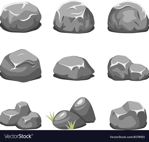 Stones And Rocks Cartoon Royalty Free Vector Image