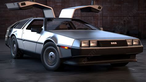 Delorean Futuristic Car With The Doors Open Background Pictures Of The