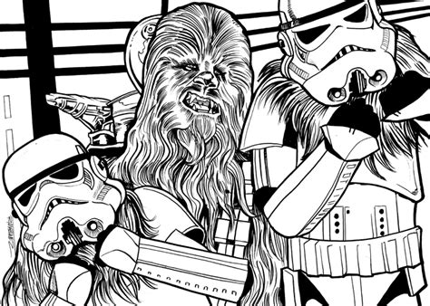 original illustration star wars illustrated esb card 79 chewbacca s
