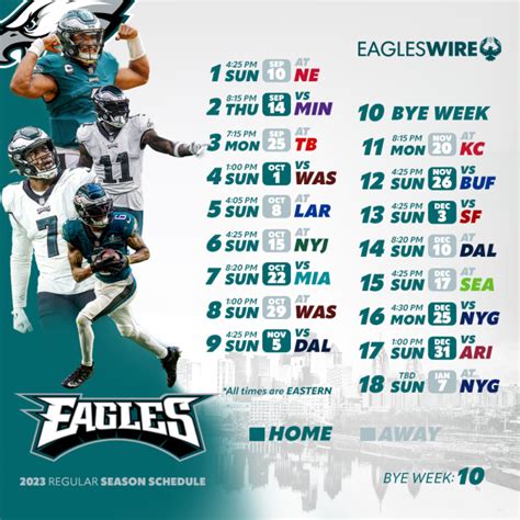 2023 Eagles Schedule Downloadable Wallpaper