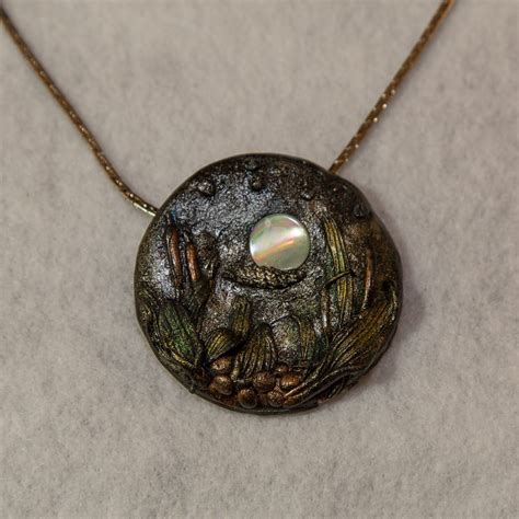 Moonscape necklace large pendant art pendant gift for | Etsy | Art pendant, Large pendant, Pendant