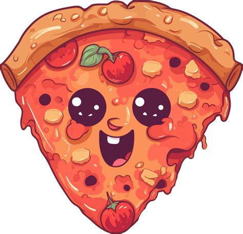 Dibujo Pizza Kawaii Png Drawn Kawaii Pizza Transparen