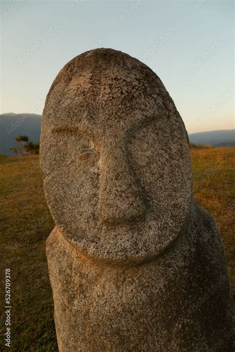 Statue Of An Ancestral Megalith From Unknown Prehistoric Megalithic Cultures Is Located In The