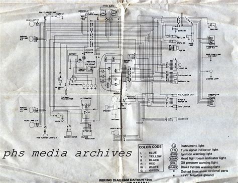 phscollectorcarworld: PHS Tech Series: 1971-72 Datsun 1200 Wiring Diagrams
