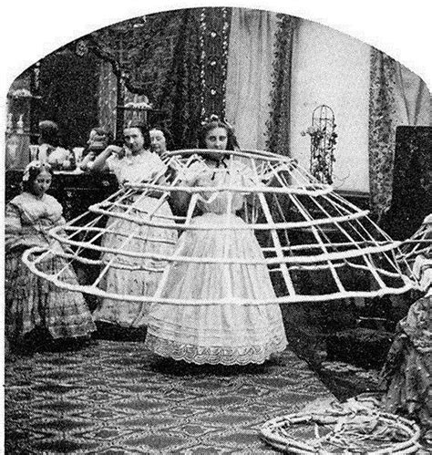 Girl Gettin Dressed 1860 02 Victorian Women Hoop Skirt Victorian