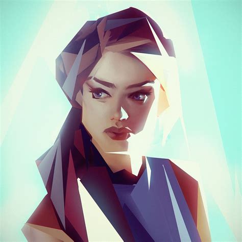 Low Poly Portrait Series On Behance Low Poly Character Character Art