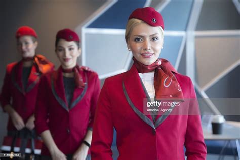 Cabin Crew Pose For A Photo With New Uniforms Of Turkish Airlines
