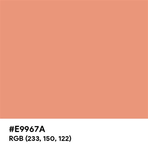 Dark Salmon Color Hex Code Is E9967a