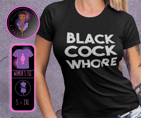 Black Cock Whore Qos Womens Tshirt Cuckold Cheating Bull Creampie