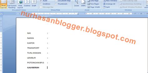 Cukup 1 klik, ribuan slip gaji bisa terbuat dan dikirimkan ke. Cara Membuat Slip Gaji dengan Mail Merge Word 2007 dan ...