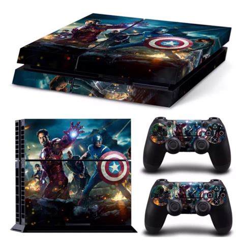 Avengers Skin For Playstation 4 Console Decal Vinyl Sticker Set Ps4