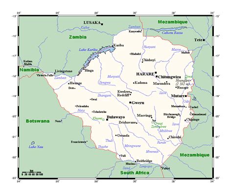 Detailed map of zimbabwe showing the location of all major national parks, game reserves, regions, cities and tourism highlights! Detailed map of Zimbabwe with all cities | Zimbabwe | Africa | Mapsland | Maps of the World