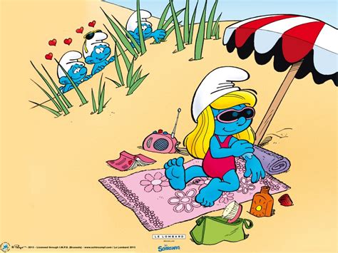 Le Lombard Smurfs Drawing Smurfette 80s Cartoons