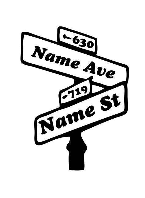 Custom Street Sign Personalized Vinyl Wall Decal Interior