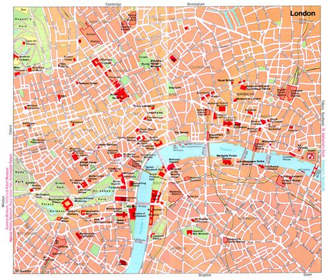 Mappa Turistica Di Londra