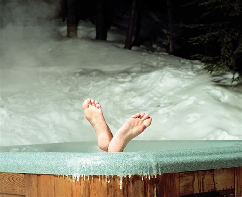 Hot Tub Feet Up In The Evening Ready To Hit The Slopes Again In The