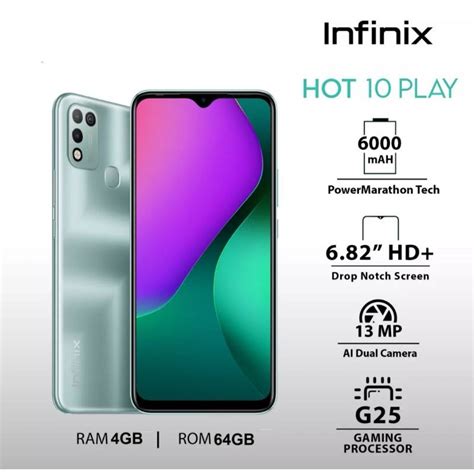 Infinix Hot 10 Play 4gb Ram 64gb Rom Smartphone Shopee Philippines