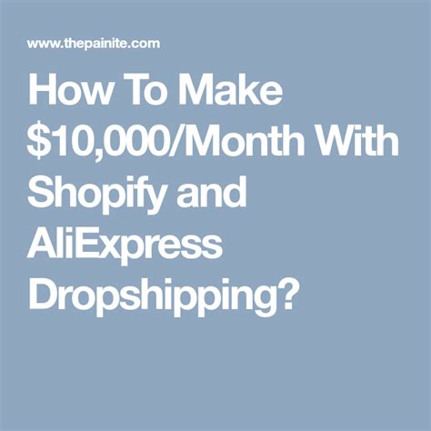 We did not find results for: How To Make $10,000/Month With Shopify and AliExpress ...