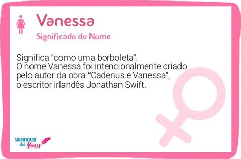 O que significa o nome de Vanessa Leia aqui Qual é a personalidade de