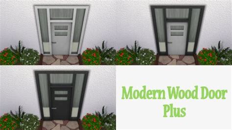 La Luna Rossa Sims Modern Wood Door Plus • Sims 4 Downloads Modern