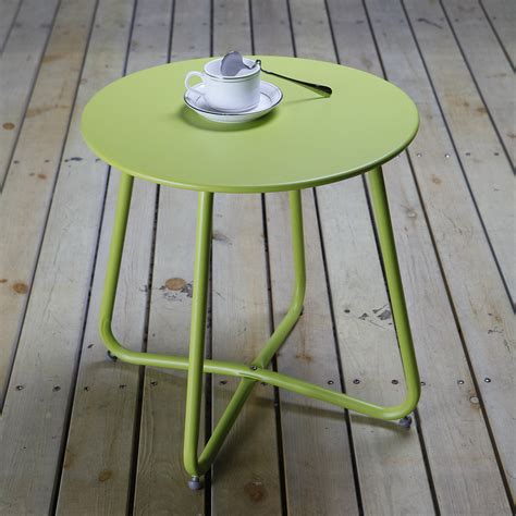 Grand Patio E Coated Steel Side Table Weather Resistant Outdoor 18