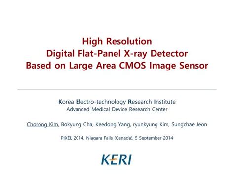 Ppt High Resolution Digital Flat Panel X Ray Detector Based On Large