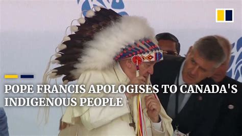 Pope Francis Apologises To Indigenous Canadians For Cultural Genocide Youtube