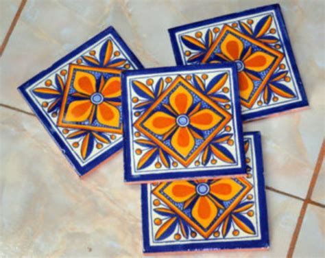 40 Mexican Talavera Tileshand Made Hand Painted 6 X Talavera Tiles