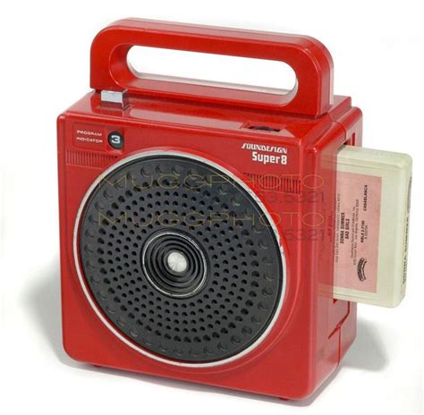 Red Portable Eight Track Player Muggphoto Vintage Radio Childhood