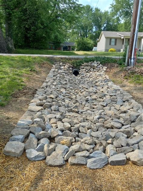 Rock Drainage Swale