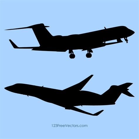 Airplane Silhouette Vector Free Download Free Vector Art Free Vectors