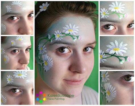 Step By Step Daisies Face Painting Designs Face Painting Easy Face