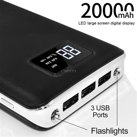 Xiaomi power bank 3 ёмкость: 3 port Power bank 20000 mAh USB Battery Backup