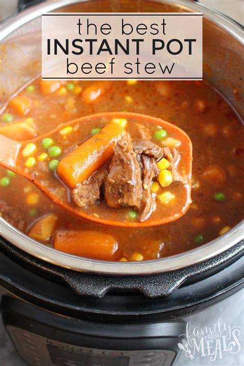 Warm up with one of our comforting beef stew recipes. The Best Instant Pot Beef Stew - Family Fresh Meals