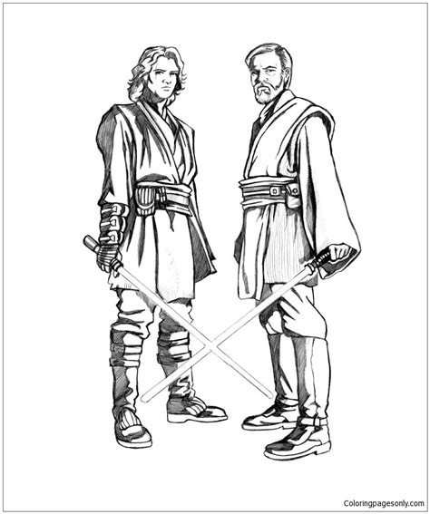 Obi Wan Kenobi Coloring Pages - Star Wars Characters Coloring Pages