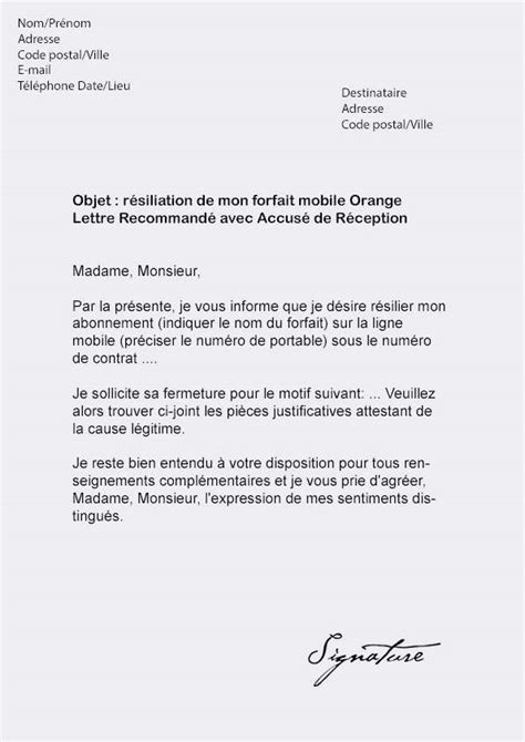 Cet exemple de mise en page vous permet de visualiser les donnes pratiques de présentation de votre courrier. adresse sfr resiliation abonnement mobile - Modele de ...
