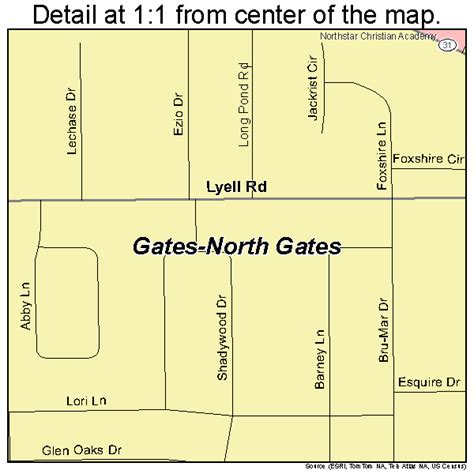 Gates North Gates New York Street Map 3628458