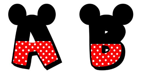 Moldes Letras De Mickey Mouse Para Imprimir Gratis