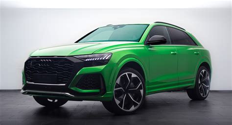 Java Green Audi Rs Q8 With 23″ Wheels And Carbon Trim Really Stands Out