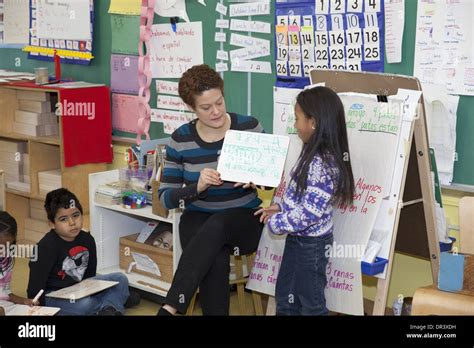 Bilingual Spanish And English Public Elementary School Class At The