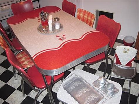 Usually ships within 6 to 10 days. 23 red dinette sets - vintage kitchen treasures - Retro ...