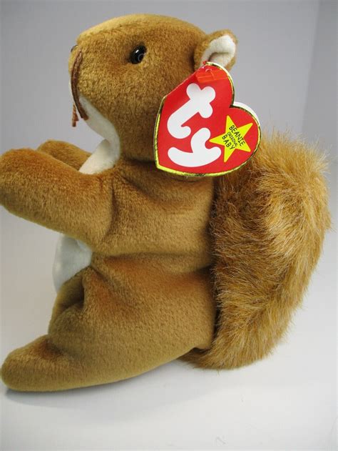 Vintage Ty Beanie Baby Nuts Born January 21 1996 Ebay