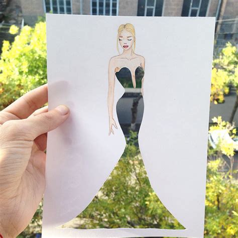armenian illustrator completes  cut  dresses